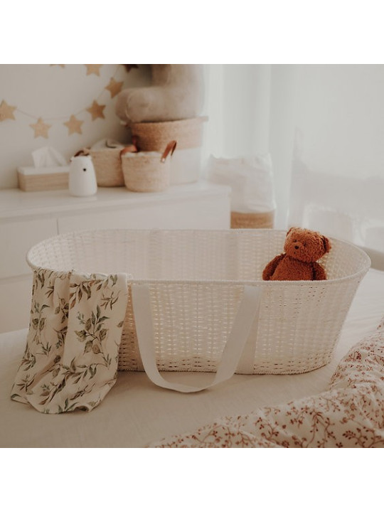 Paper Baby Changing Moses Basket - handmade of paper string