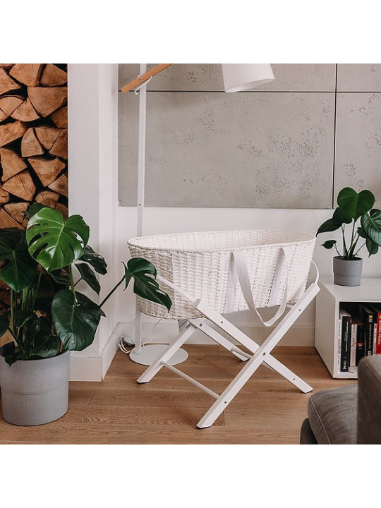 Paper Baby Changing Moses Basket - handmade of paper string