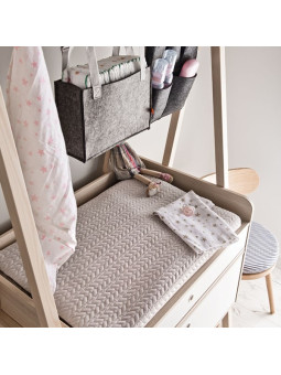 Changing Table with Drawers in Acacia & White Pine Wood collection Spot by VOX