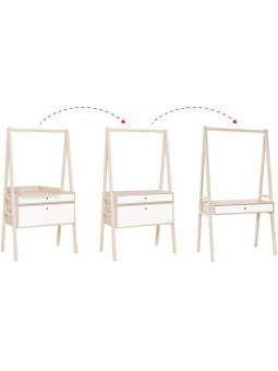 Fasciatoio con Cassetti serie Spot by Vox in Legno Bianco e Acacia