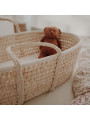 Grass Baby Moses Basket - handmade of 100% natural corn husk finished with a fabric ribbon