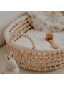 Grass Baby Changing Basket - handmade of 100% natural corn husk finished with a fabric ribbon