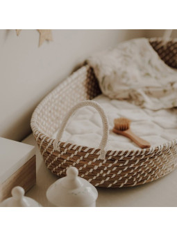 Cesta Portabèbè Moses perfetta come fasciatoio realizzata in fibra di mais 100% naturale -