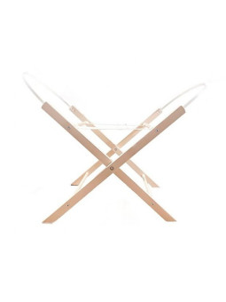 Moses Baby Basket Smart Stand in natural or white solid wood - by Happy Moses