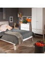 2-Door Wardrobe in white and acacia pine wood Spot by VOX