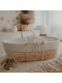 Grey 100% organic cotton cover for Happy Moses Baby Baskets