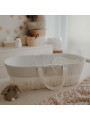 Grey 100% organic cotton cover for Happy Moses Baby Baskets