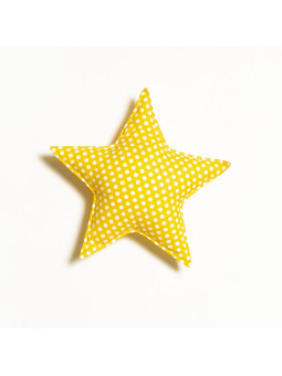 Handmade fabric wall decoration in the shape of a star for the children's bedroom - Dimensions: 40x40 cm - Stellina Miscimù