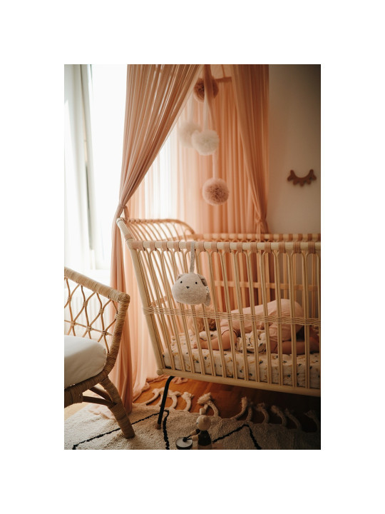 Lettino culla Frederick per bambini e neonati in rattan con lacci in pelle realizzato a mano - Bermbach