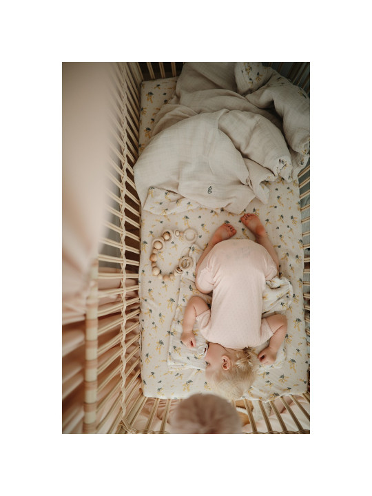 Lettino culla Frederick per bambini e neonati in rattan con lacci in pelle realizzato a mano - Bermbach