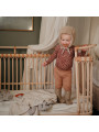 Lettino culla Paul per bambini e neonati in rattan con lacci in pelle realizzato a mano - Bermbach