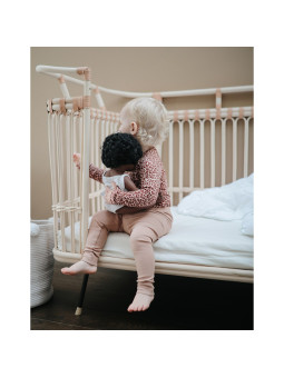 Lettino culla Paul per bambini e neonati in rattan con lacci in pelle realizzato a mano - Bermbach