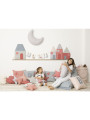 Handmade fabric wall decoration in the shape of a little city for the children's bedroom - Vicolo 4 calzette by Miscimù