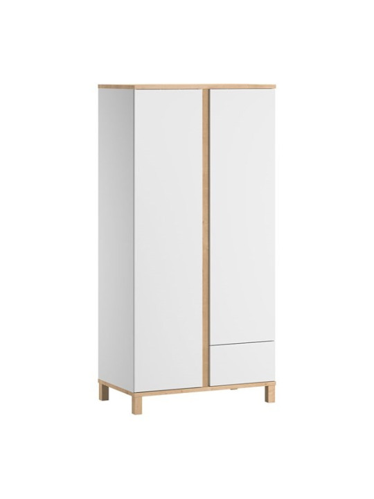 2-Door Wardrobe for Children in white pine wood Altitude collection by VOX