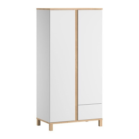 2-Door Wardrobe for Children in white pine wood Altitude collection by VOX