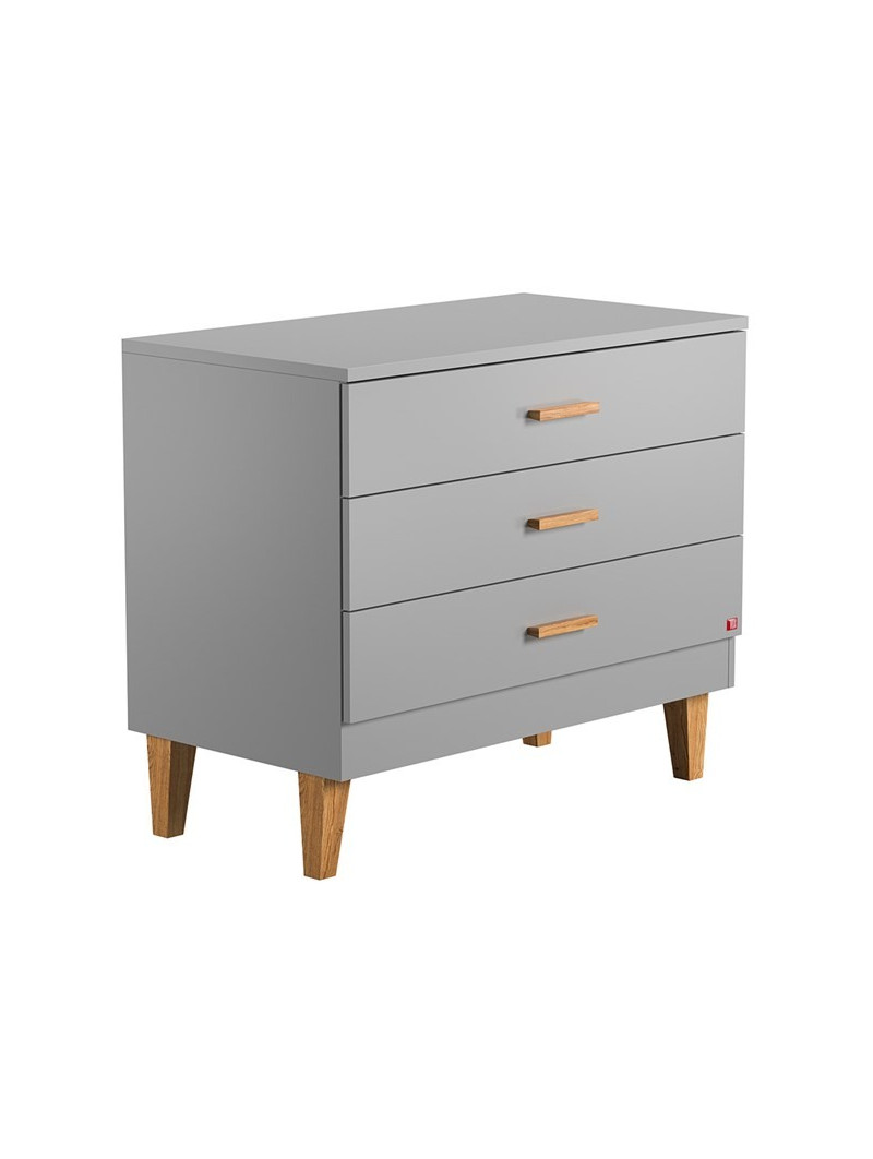 Chest of Drawers Lounge collection by VOX in light grey and solid oak wood