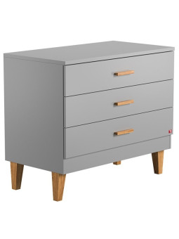 Chest of Drawers Lounge collection by VOX in light grey and solid oak wood