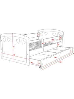 Bed with drawer Julia - Kocot Kids