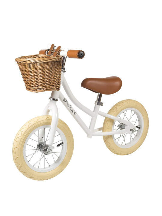 Bicicletta senza pedali First Go bianca - Banwood