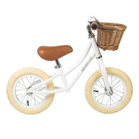 Bicicletta senza pedali First Go bianca - Banwood