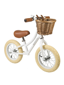 Bicicletta senza pedali First Go bianca - Banwood