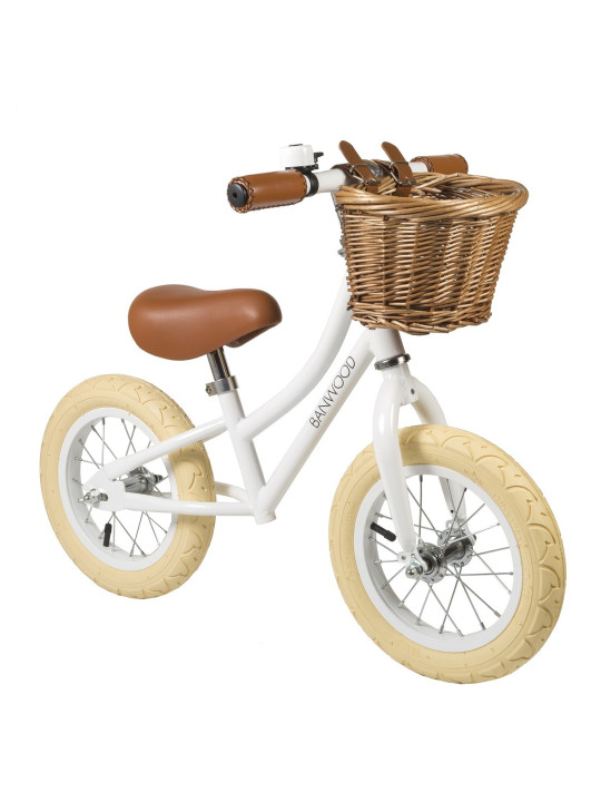 Bicicletta senza pedali First Go bianca - Banwood